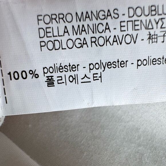 ZARA Basic BlueWhite Tweed Open Front Jacket Women’s XL Tribal Woven Fringe Coat - Picture 10 of 10